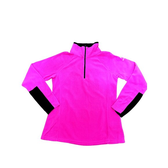 Columbia Womens Pink Fleece Zip Up Pullover Size M Breast Cancer Ribbon - Picture 9 of 9